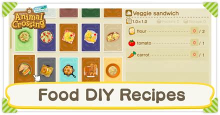 food villagers animal crossing|List of Food DIY Recipes .